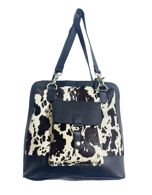 Arizona Cowhide Convertible Backpack / Shoulder Bag / Crossbody Bag (ELP2305)