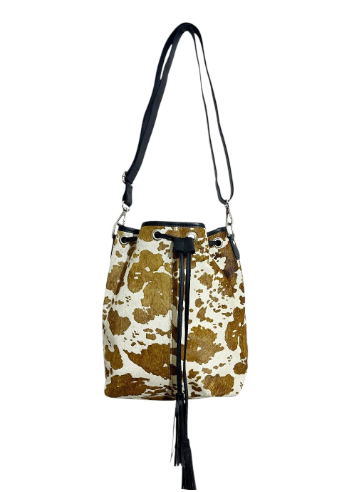 Bella Cowhide Leather Bucket Bag/ Shoulder Bag/ Cross body Bag (ELP 2304)