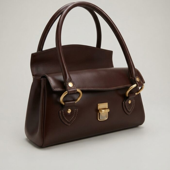 Sienna Italian Leather Shoulder Bag (ELP2309) open